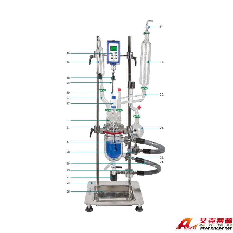 JULABO優(yōu)萊博 500ml 桌上式玻璃夾套反應(yīng)釜，JRS-1500-03