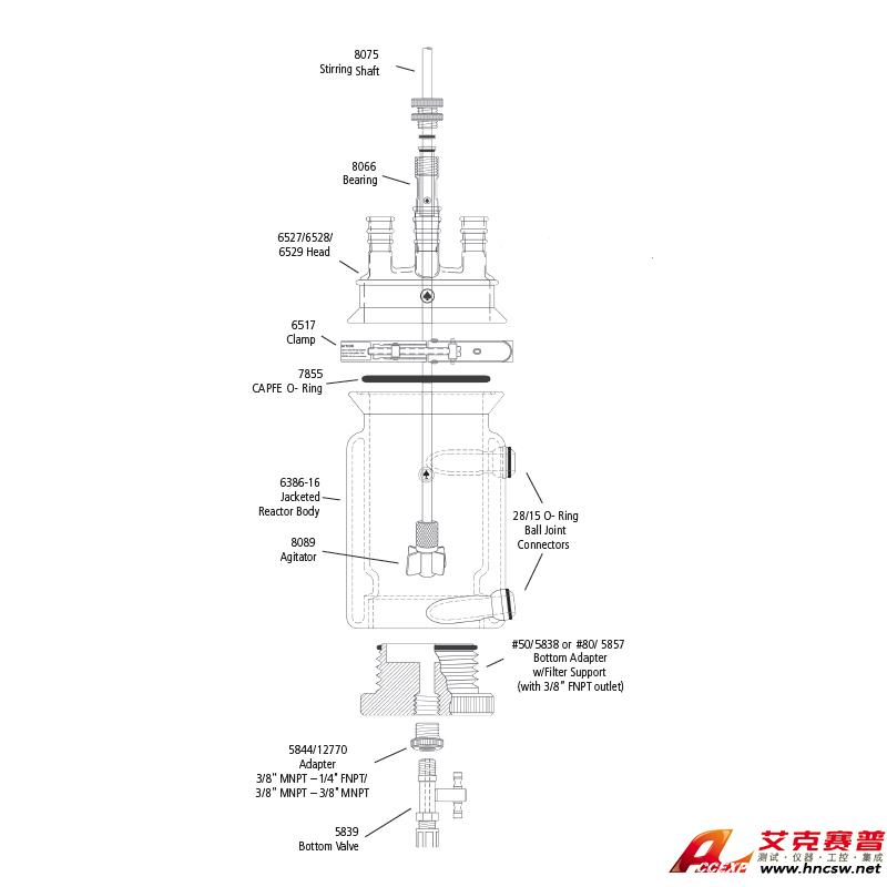 JULABO優(yōu)萊博 3000ml 夾套過濾釜，CRS6386-60